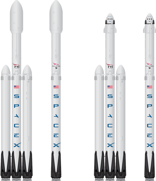 SpaceX Rockets 4pcs. Stickers Pack